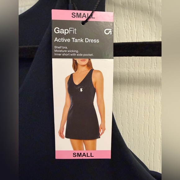GapFit Black Active Tank Dress Womens Small NWT - Picture 2 of 3